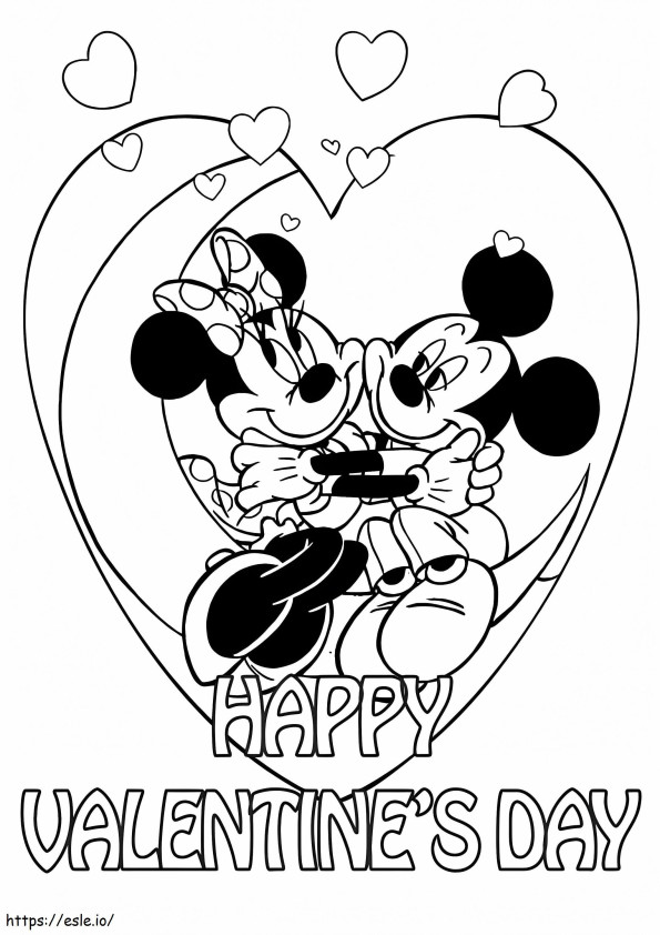 Dia dos Namorados da Disney para imprimir para colorir