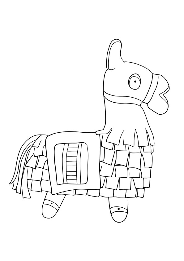 Fortnite llama for printing and coloring