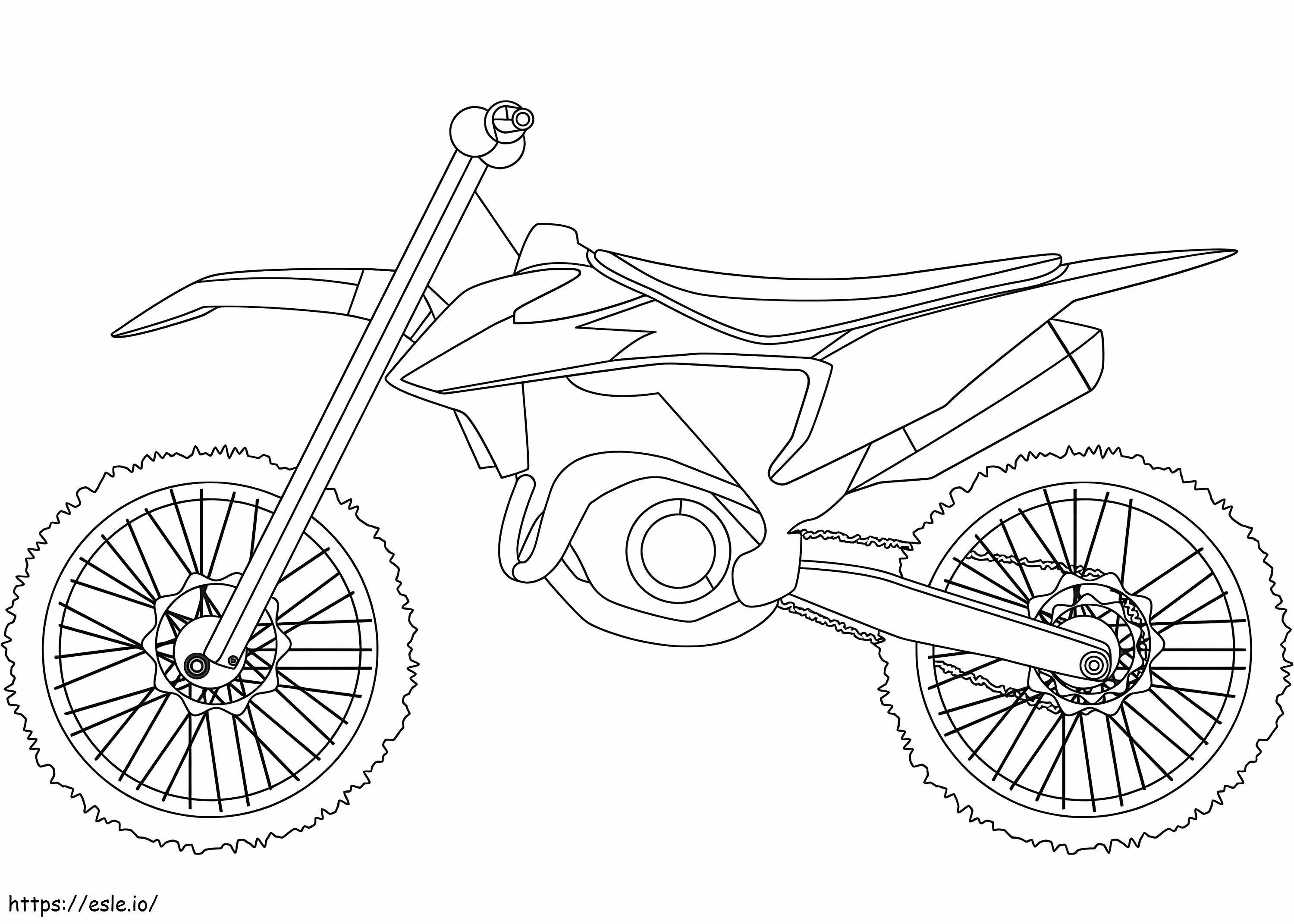 Coloriage Moto tout-terrain 4 à imprimer dessin
