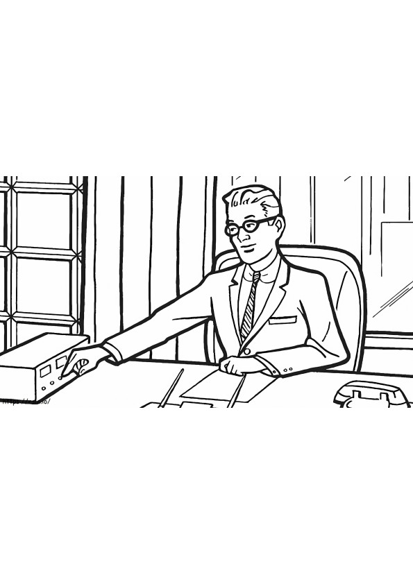Cool Businessman coloring page