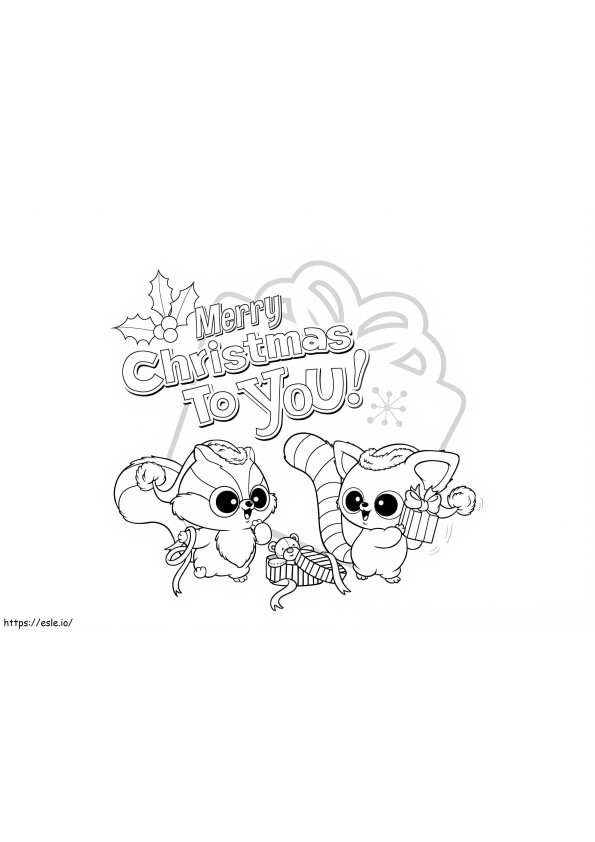 Merry Christmas YooHoo And Friends coloring page