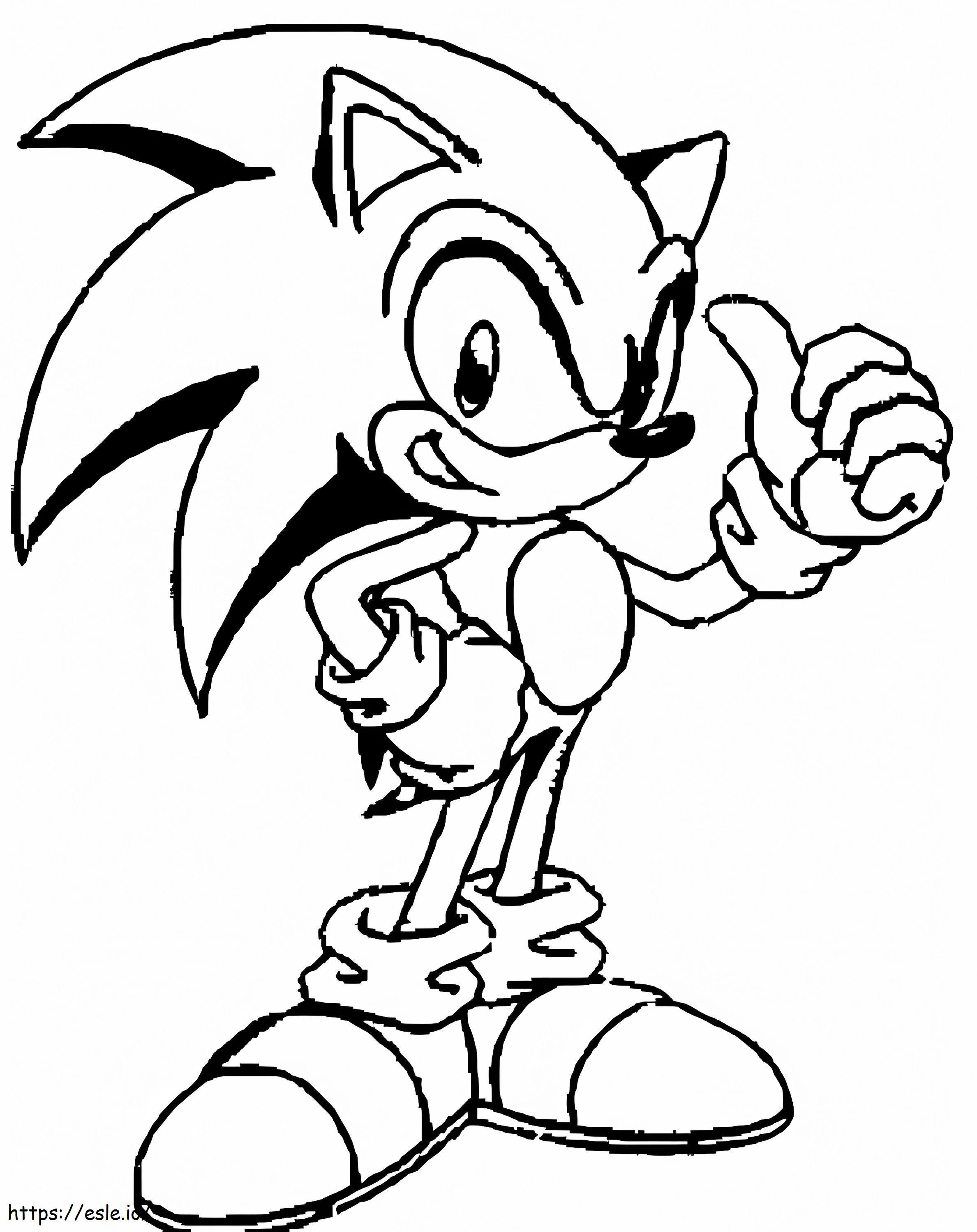 Free Sonic coloring page