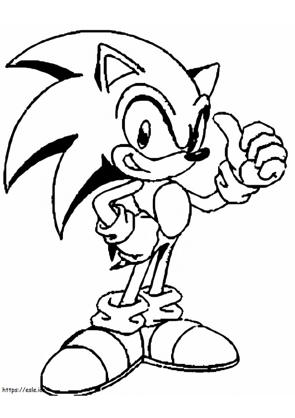 Free Sonic coloring page