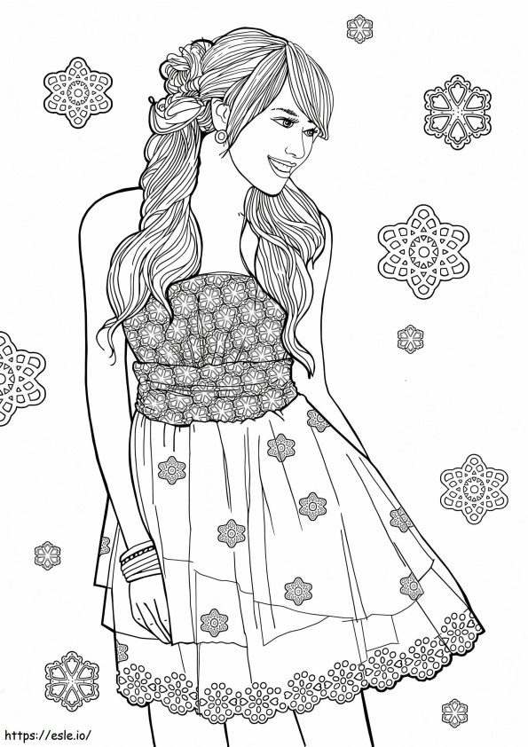 Fashion Girl Is Smiling coloring page