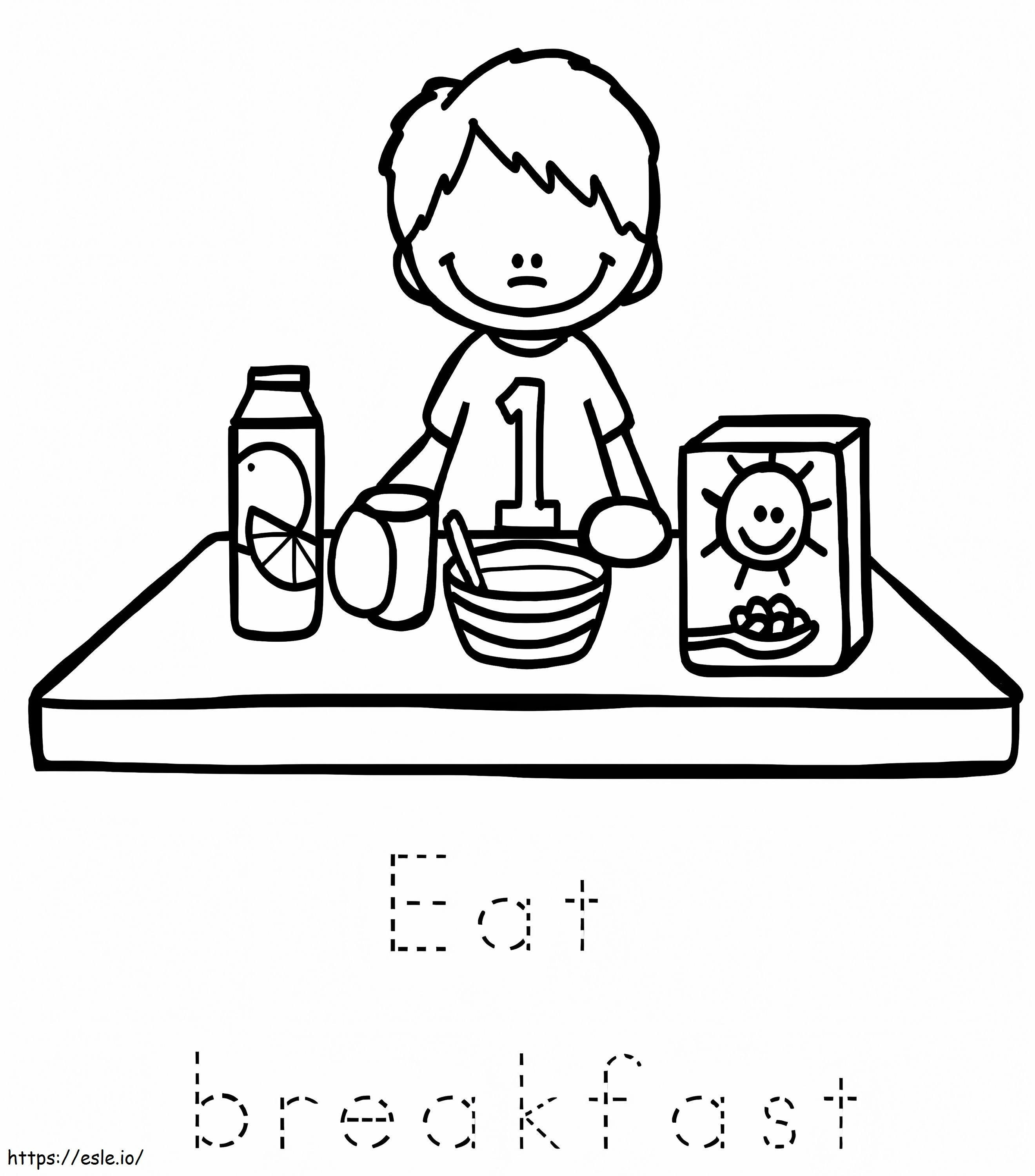 Eat Breakfast coloring page