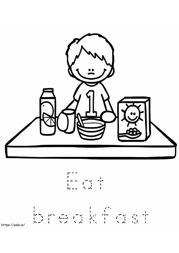 Eat Breakfast coloring page