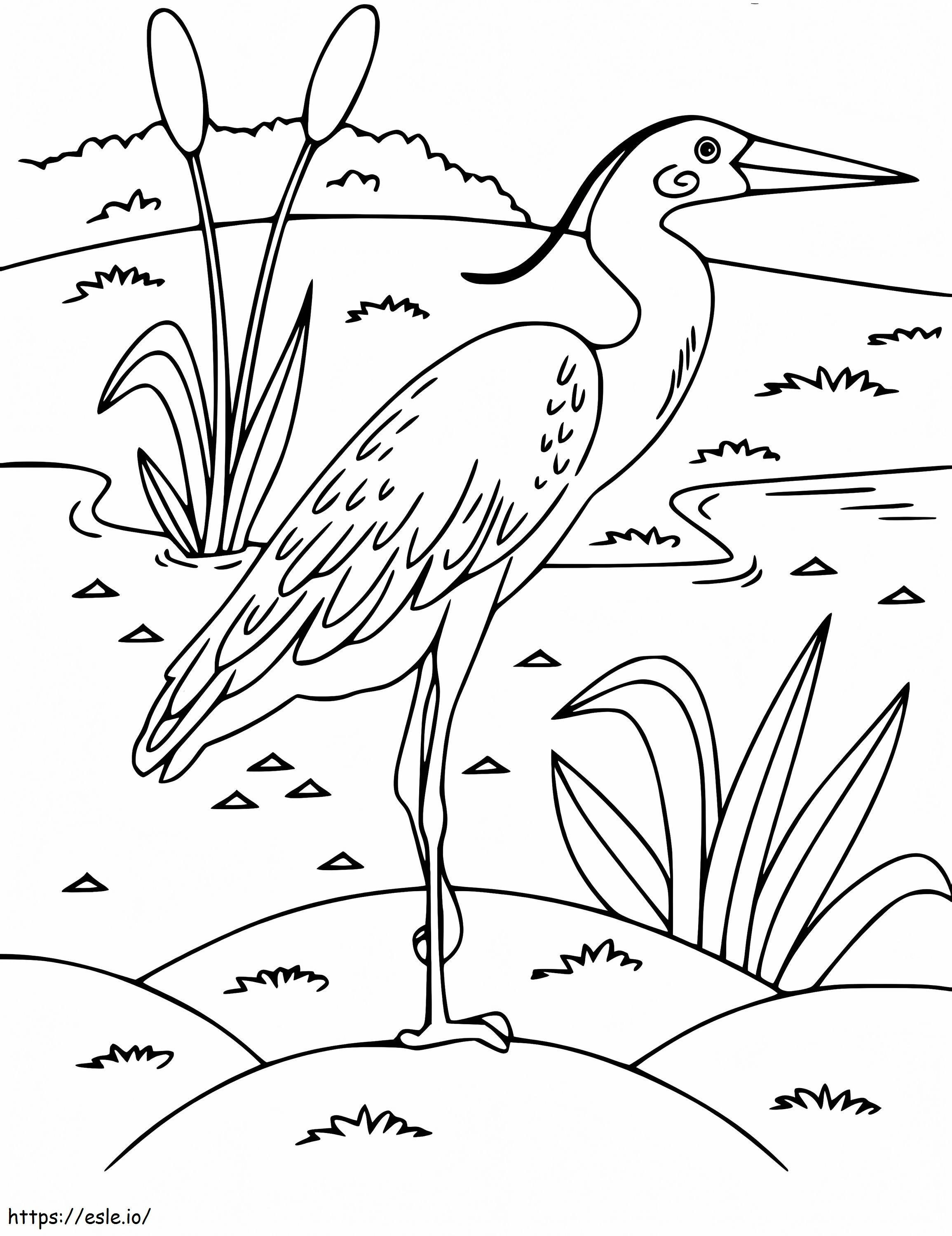 Lovely Egret coloring page