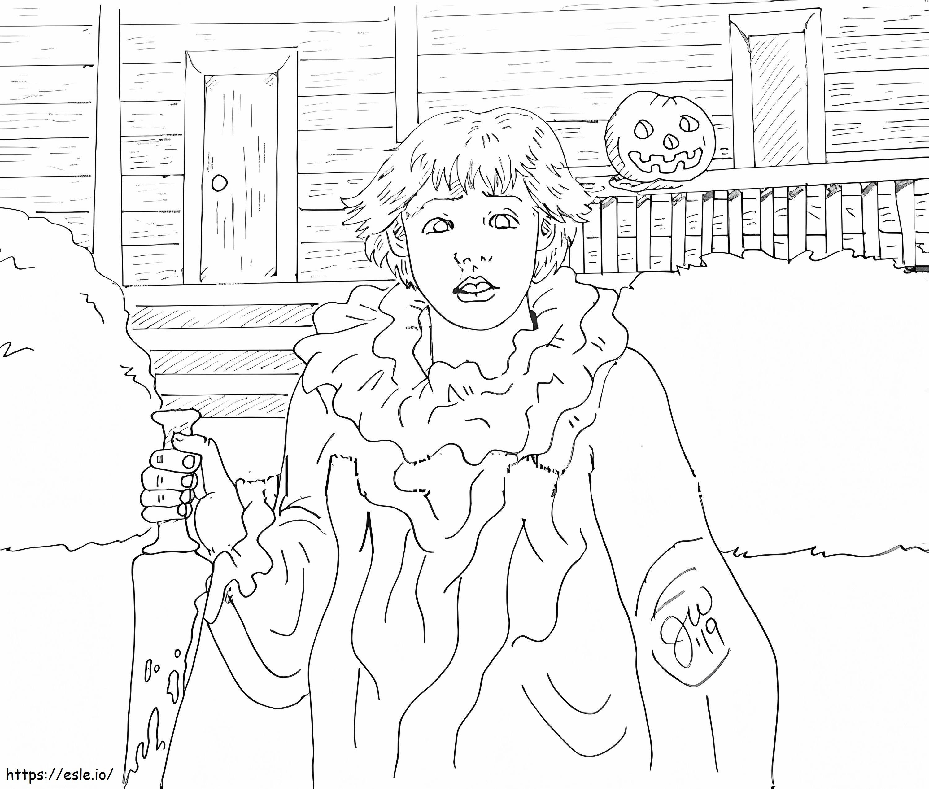 Michael Myers 2 coloring page