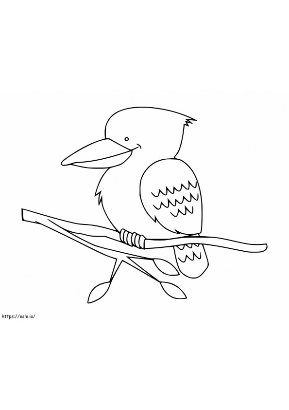 Coloriage Kookaburra drôle à imprimer dessin
