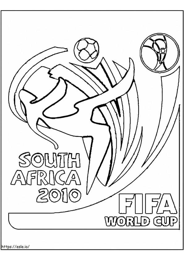 Copa Mundial de Sudáfrica 2010 para colorear