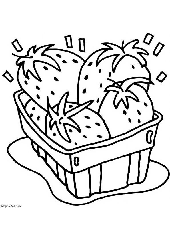 Strawberry Box coloring page