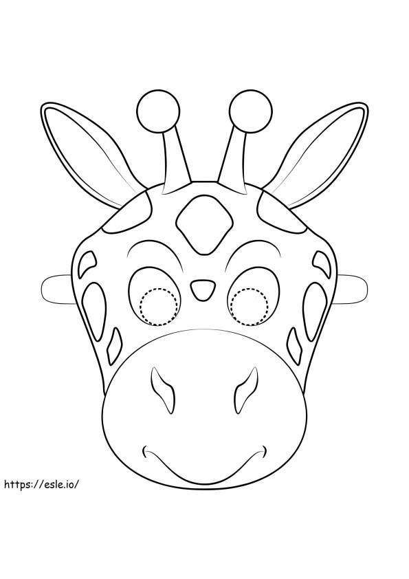 Coloriage Masque girafe à imprimer dessin