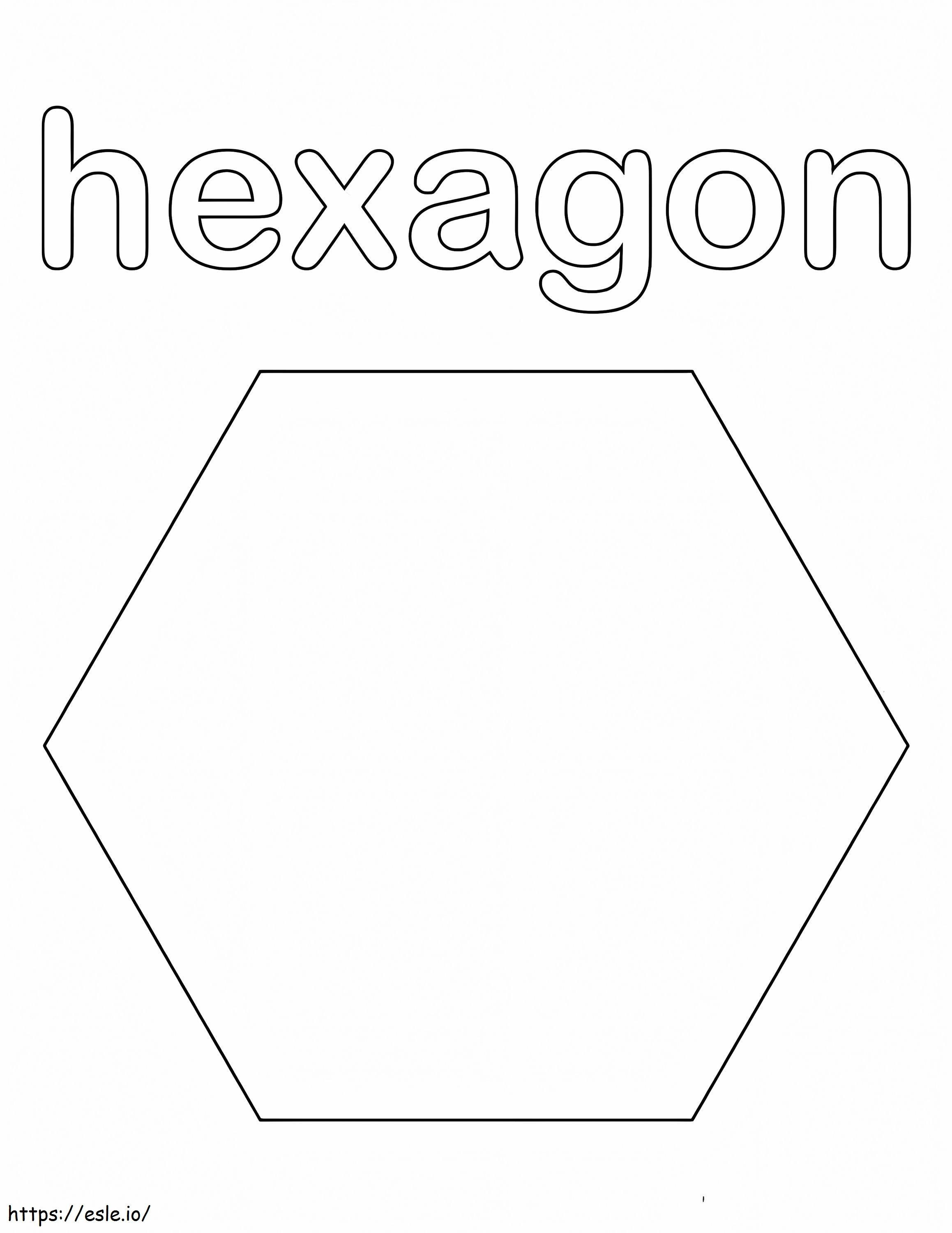 Coloriage Hexagone à imprimer dessin