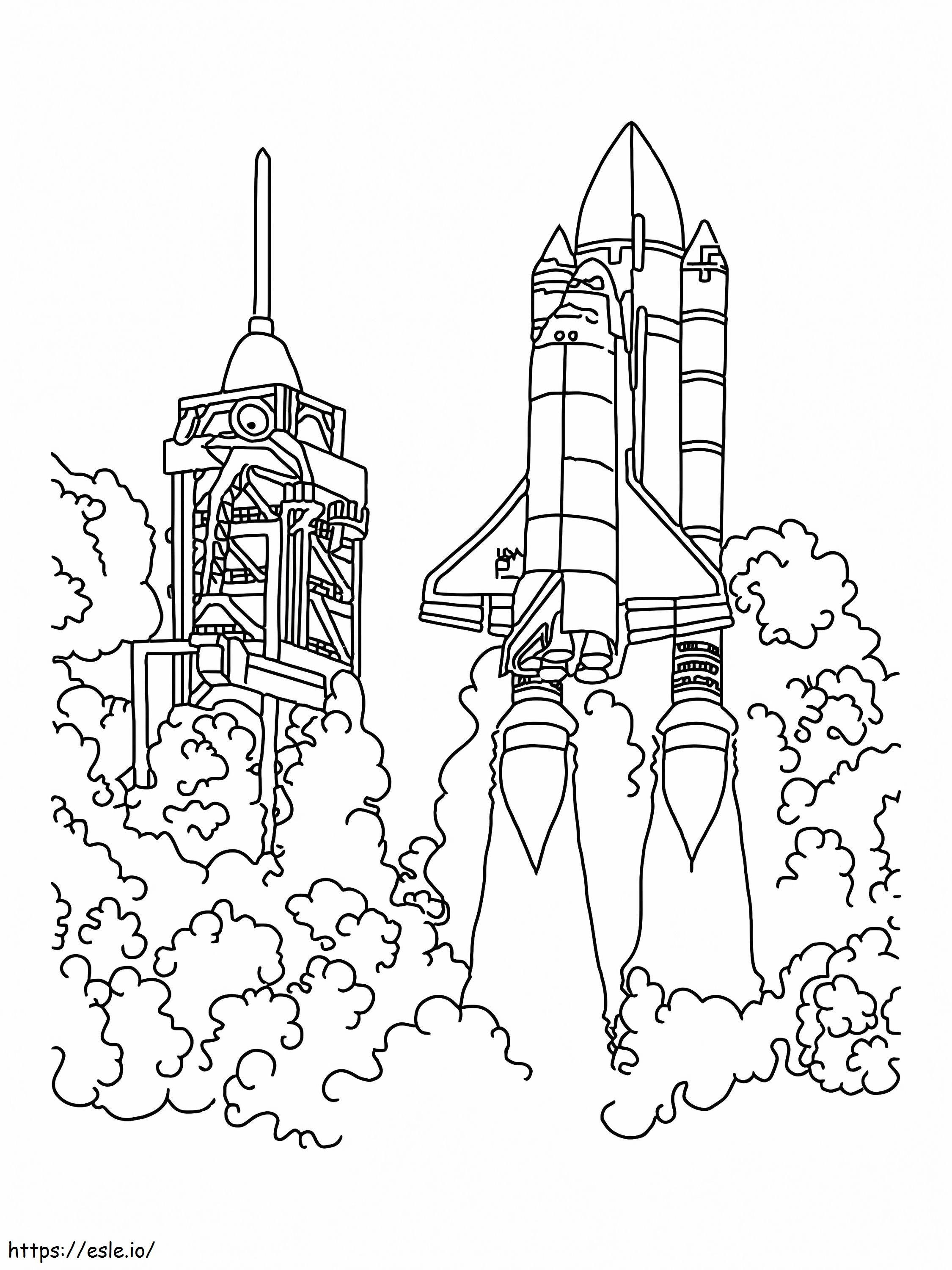 In The Rocket coloring page