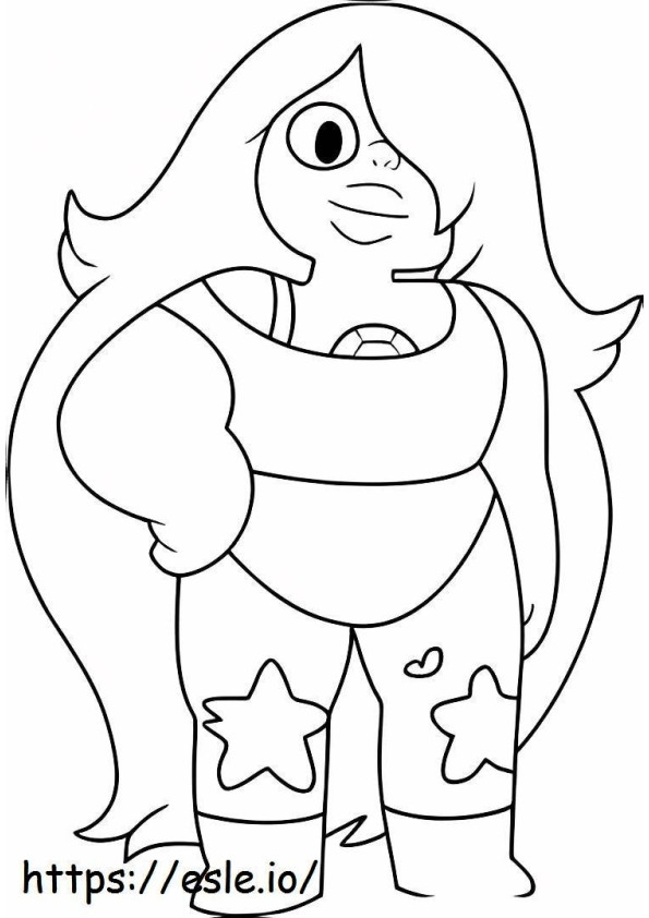 Cute Amethyst Smiling coloring page