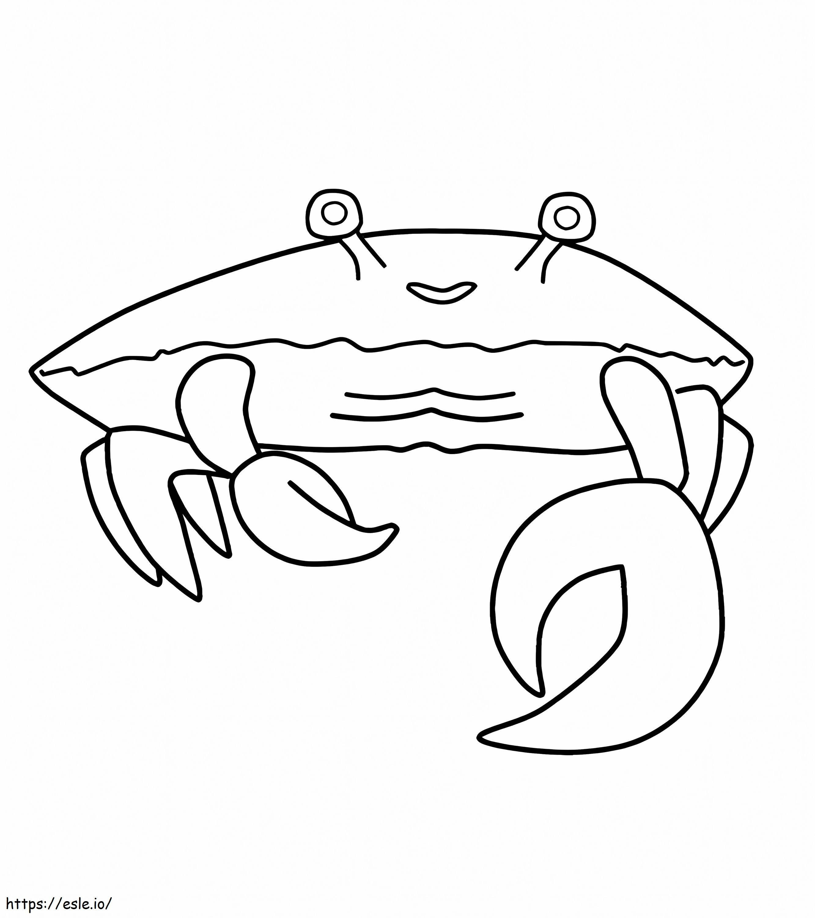 Coloriage Crabe simple à imprimer dessin