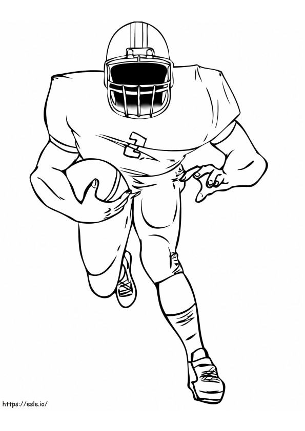 Cool Football Player 1 coloring page