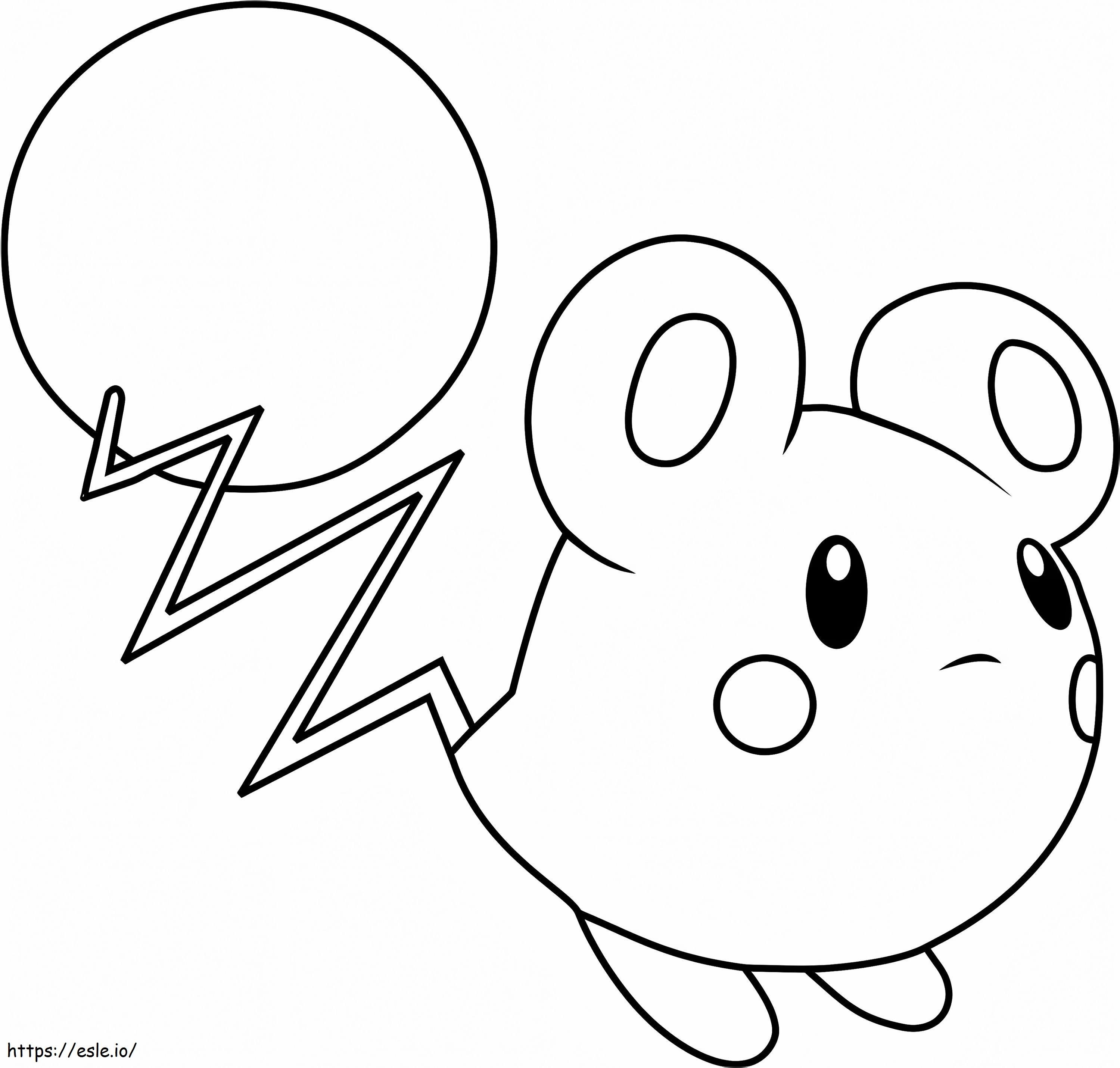 1531969071 Cute Azurill Pokemon A4 coloring page