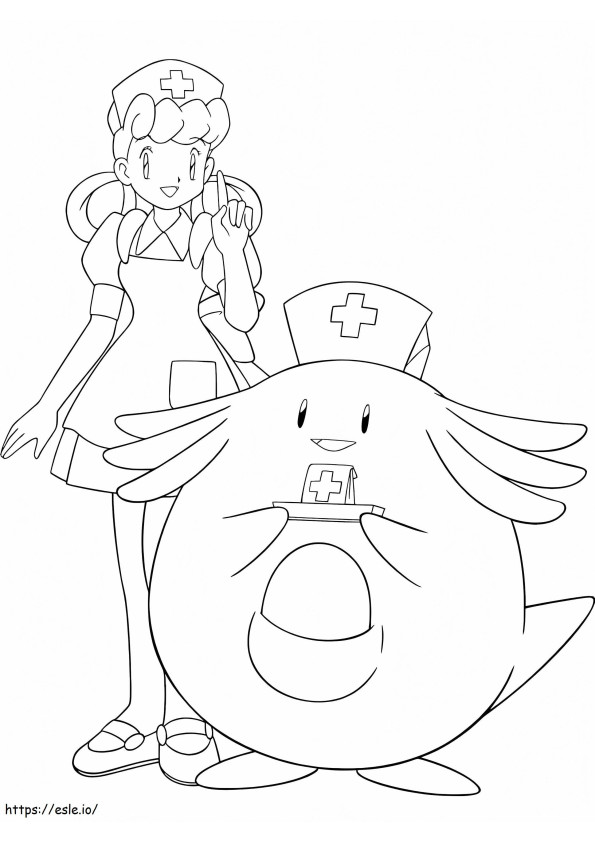 Doctor Chansey coloring page