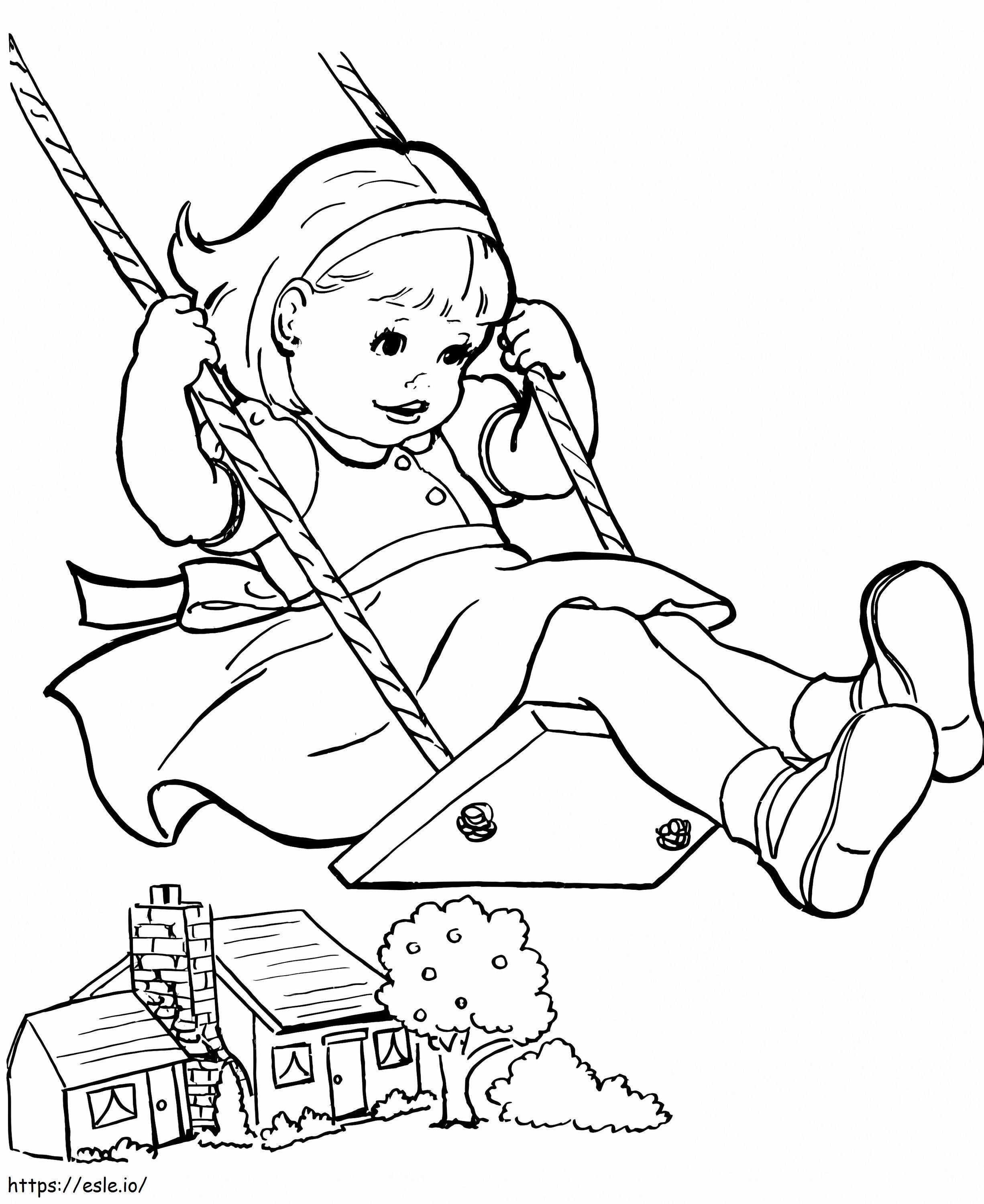 Swing To Color coloring page