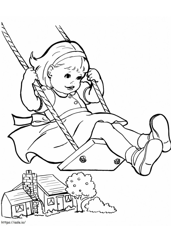 Swing To Color coloring page