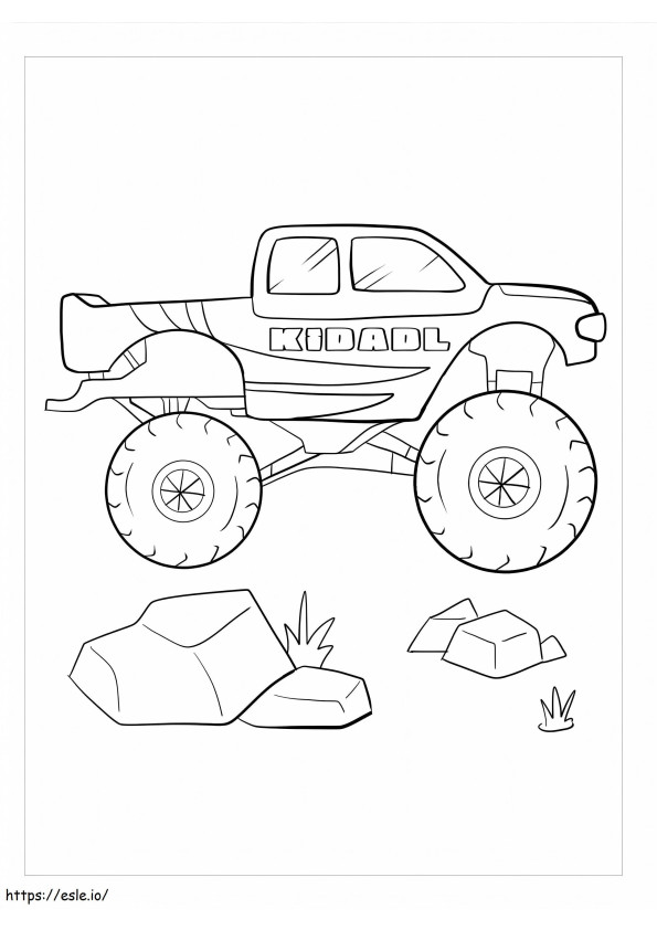 Perfect Monster Truck coloring page