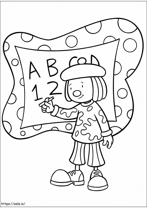 JoJo Tickle Learning coloring page
