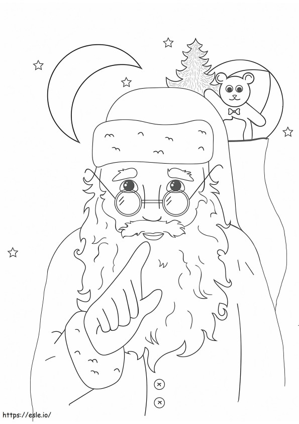 Coloriage Père Noël 1 à imprimer dessin