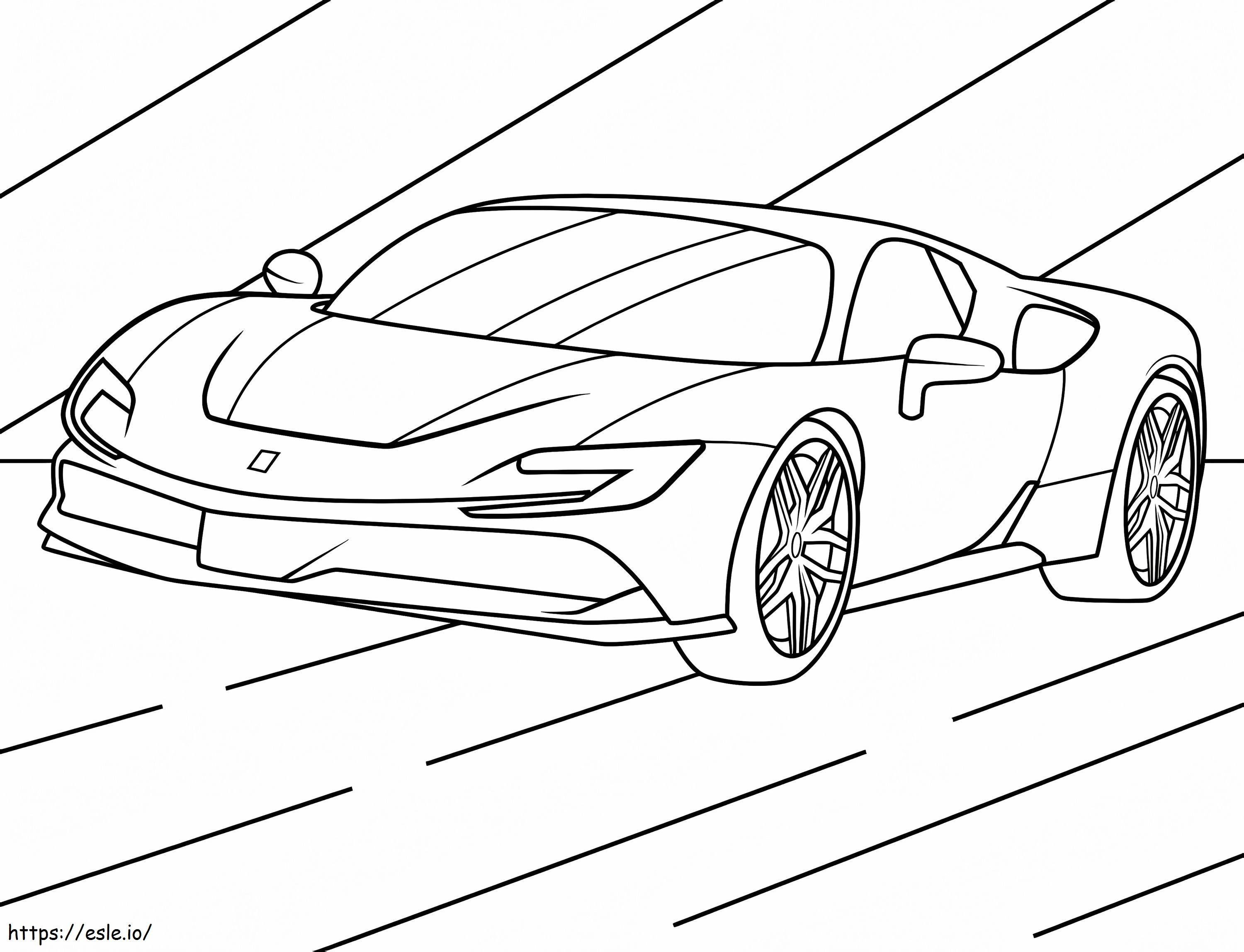 Ferrari 8 para colorir