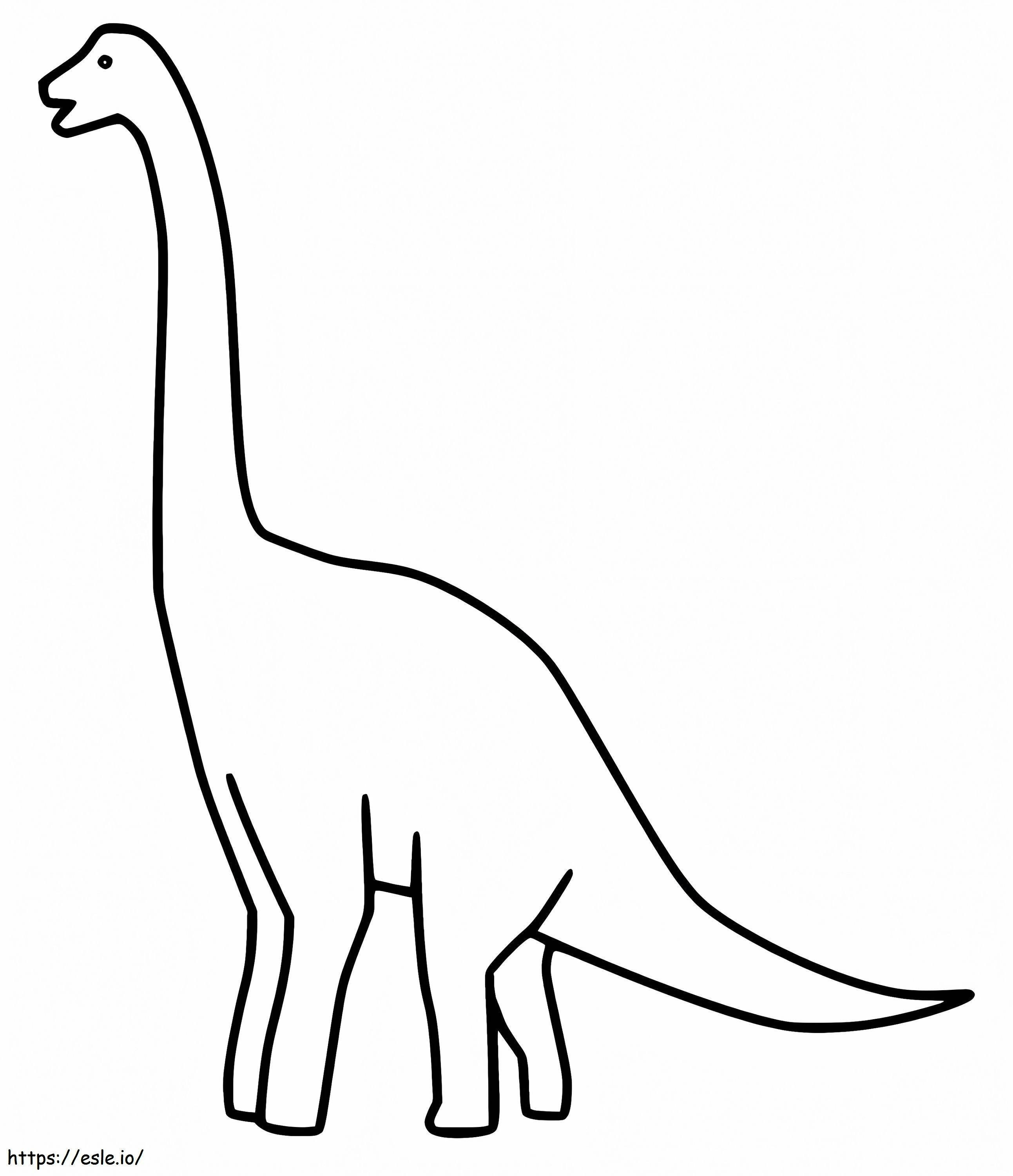 Coloriage Brachiosaure simple à imprimer dessin