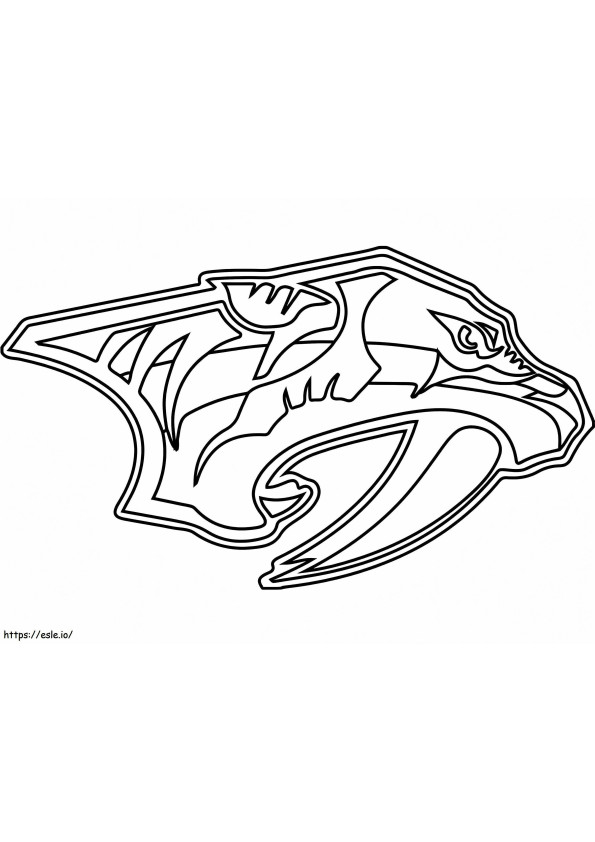 Coloriage Logo des prédateurs de Nashville à imprimer dessin