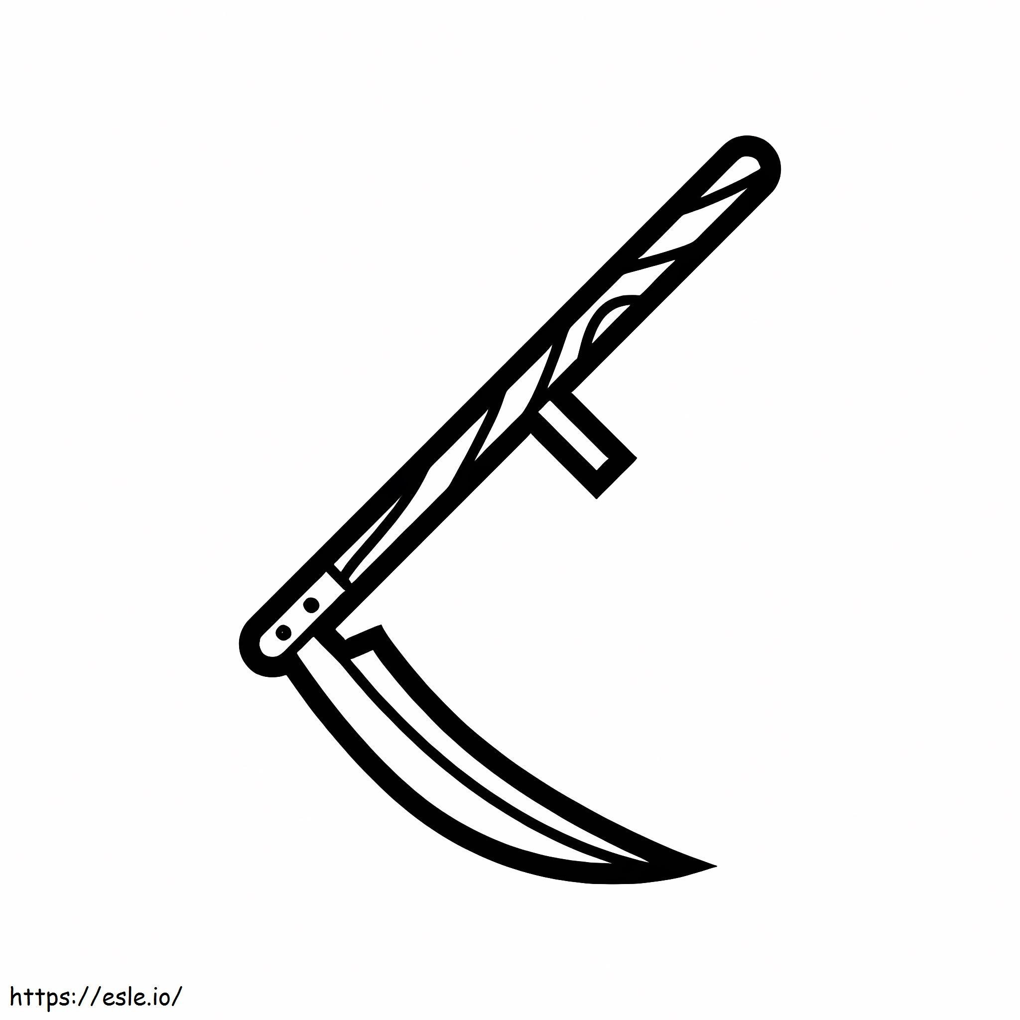 Transparent Scythe coloring page