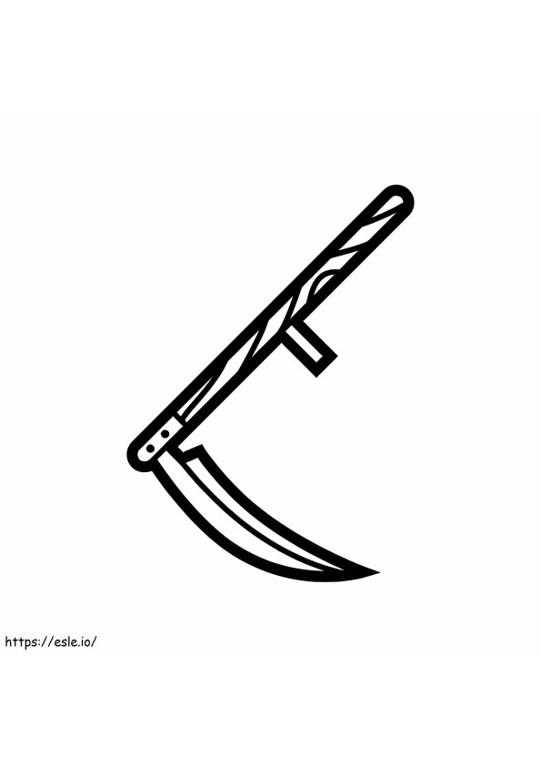 Transparent Scythe coloring page