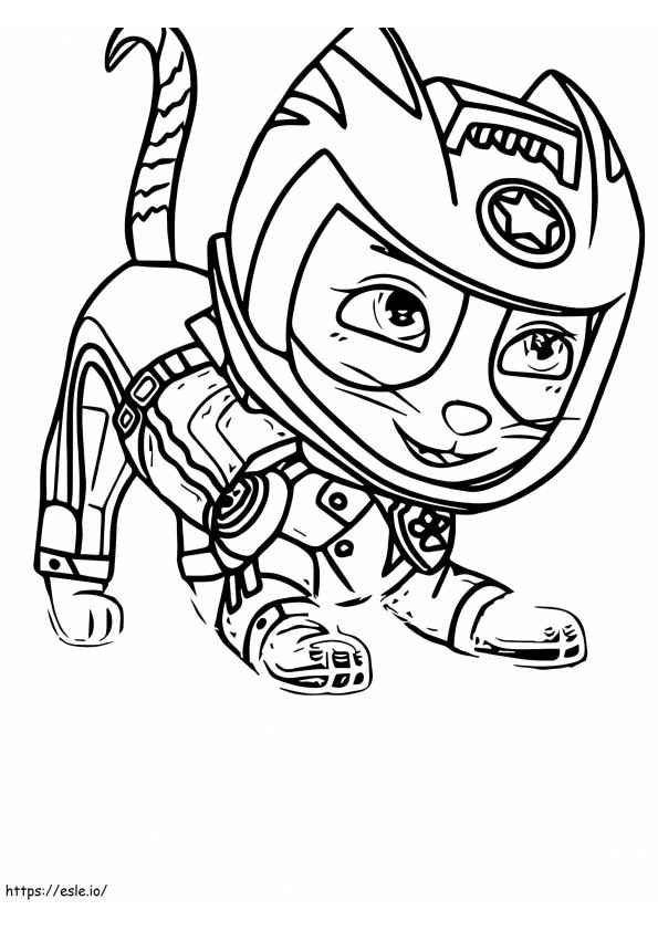 Wild Cat Paw Patrol Moto Pups Drawing And coloring page