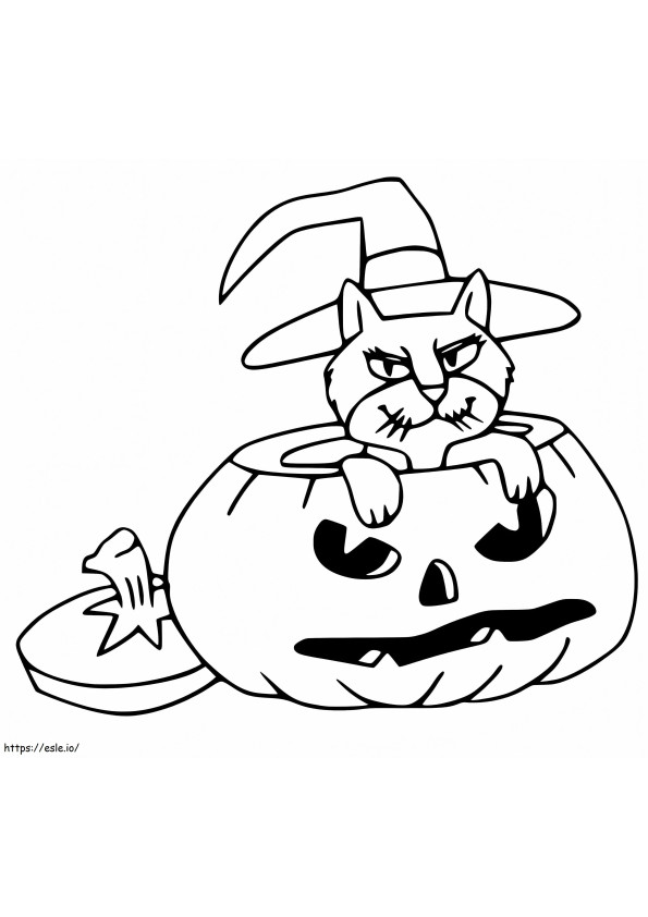 Witch Cat coloring page