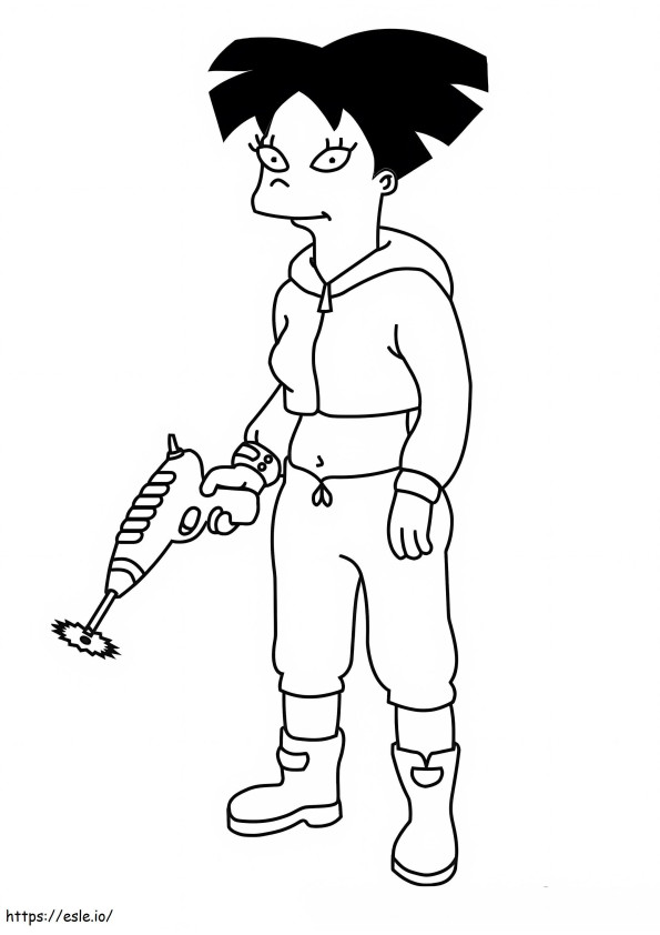 Amy Wong Futurama coloring page