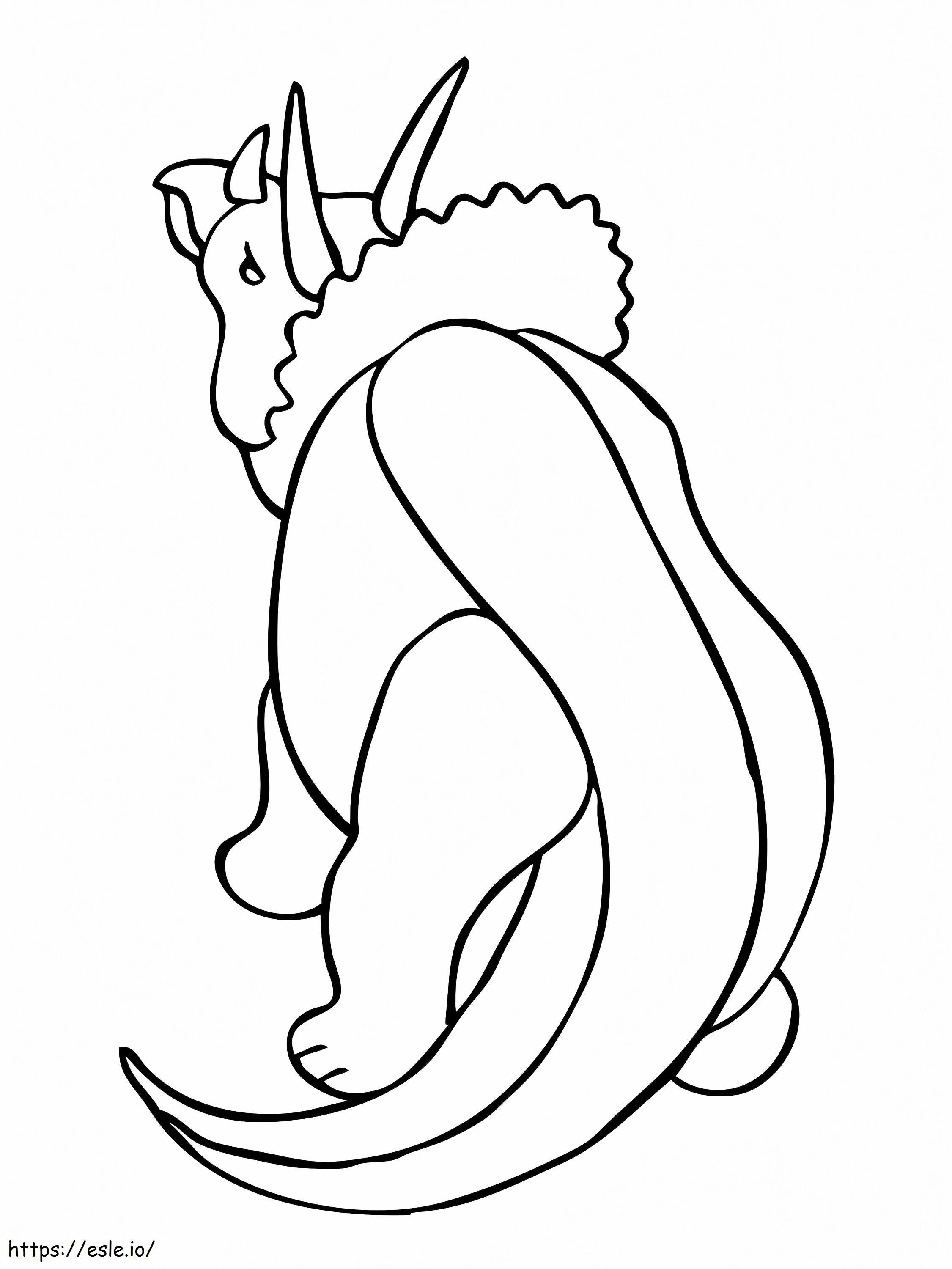 Dinosaure Triceratops 1 coloring page