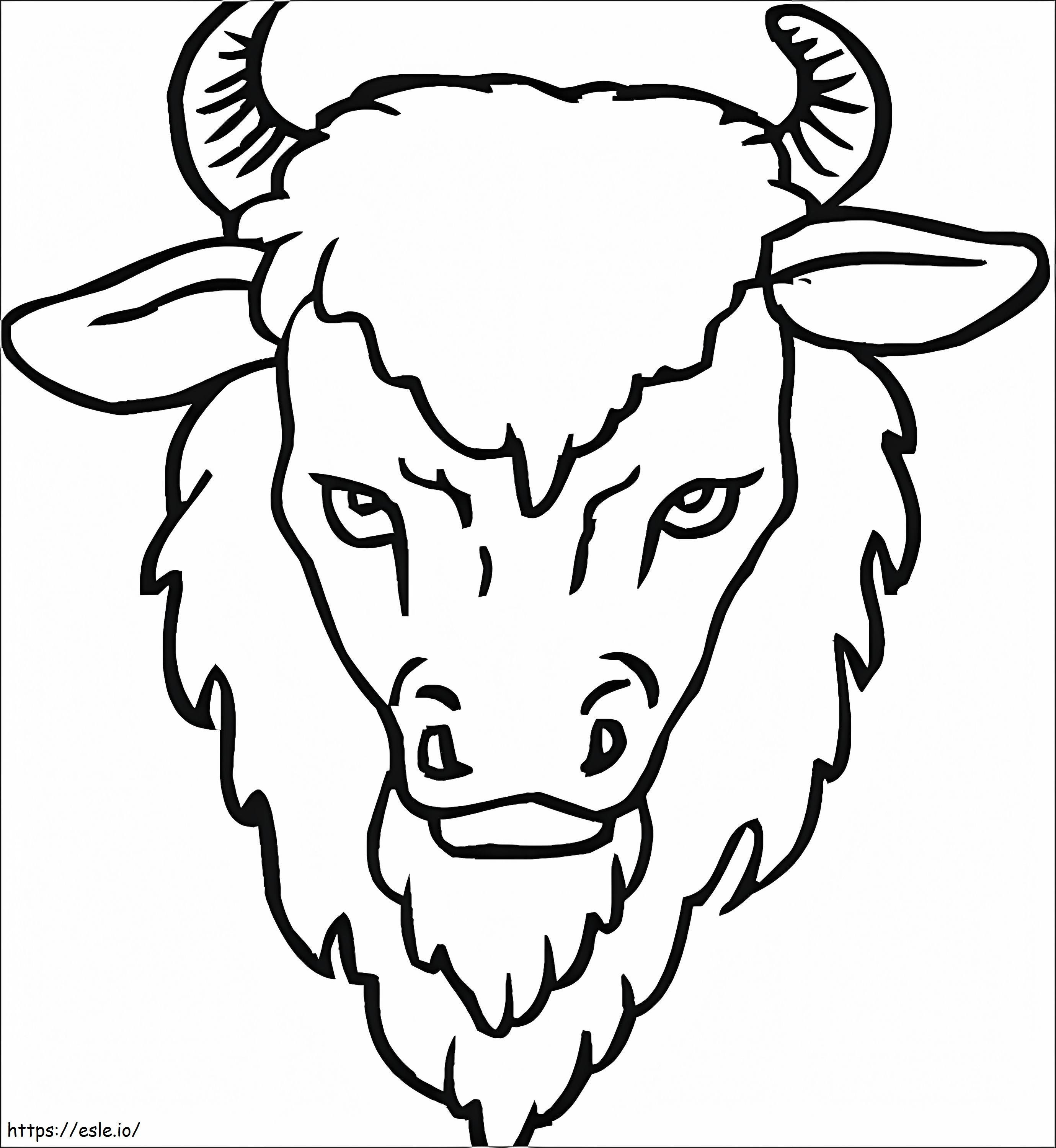 Coloriage Tête de bison à imprimer dessin