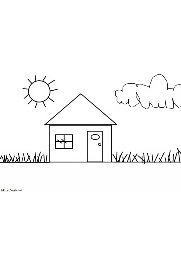 Very Easy House coloring page