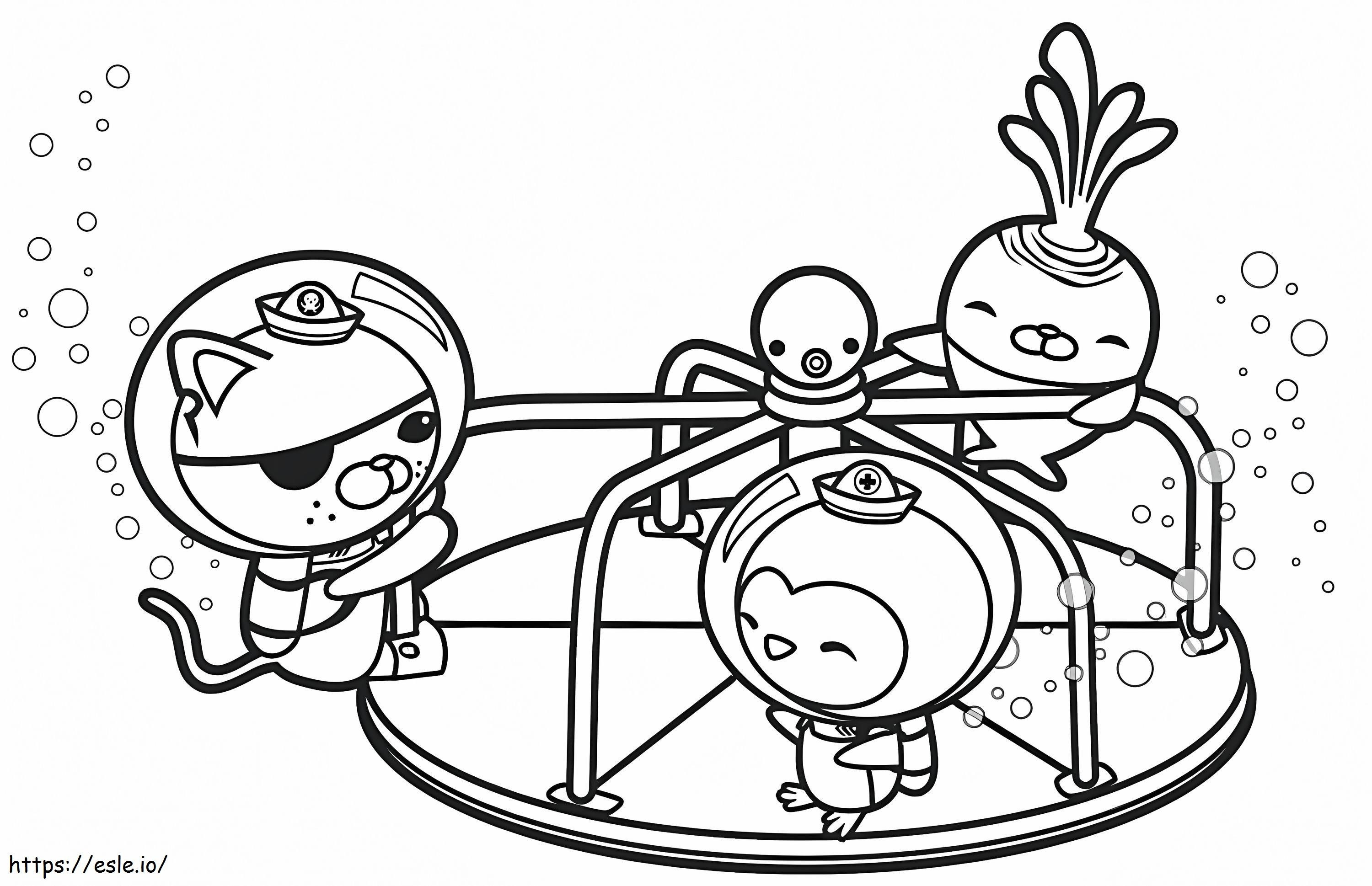 Octonauts Playing Wheel coloring page