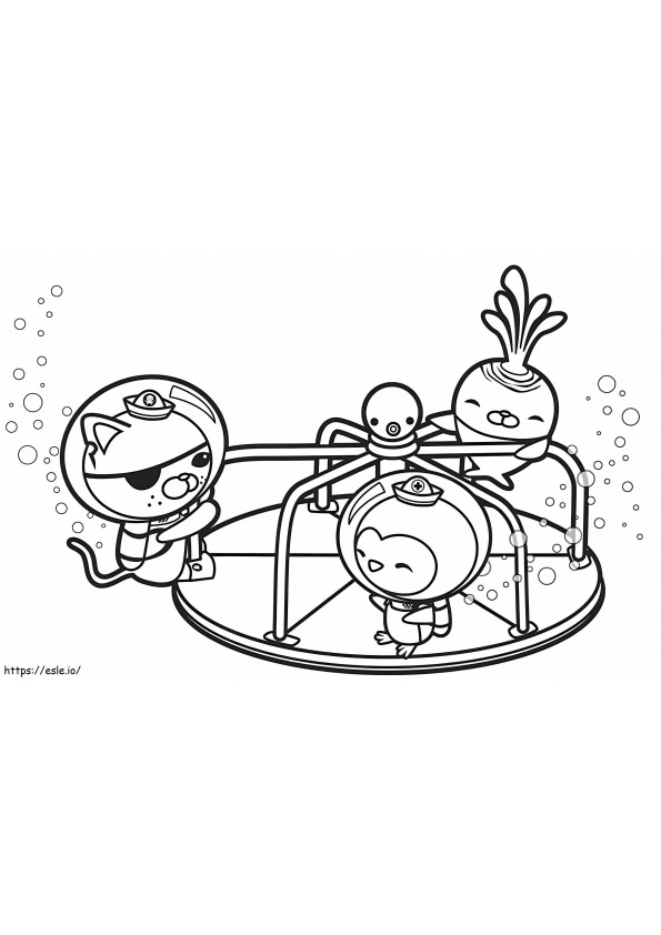 Octonauts Playing Wheel coloring page