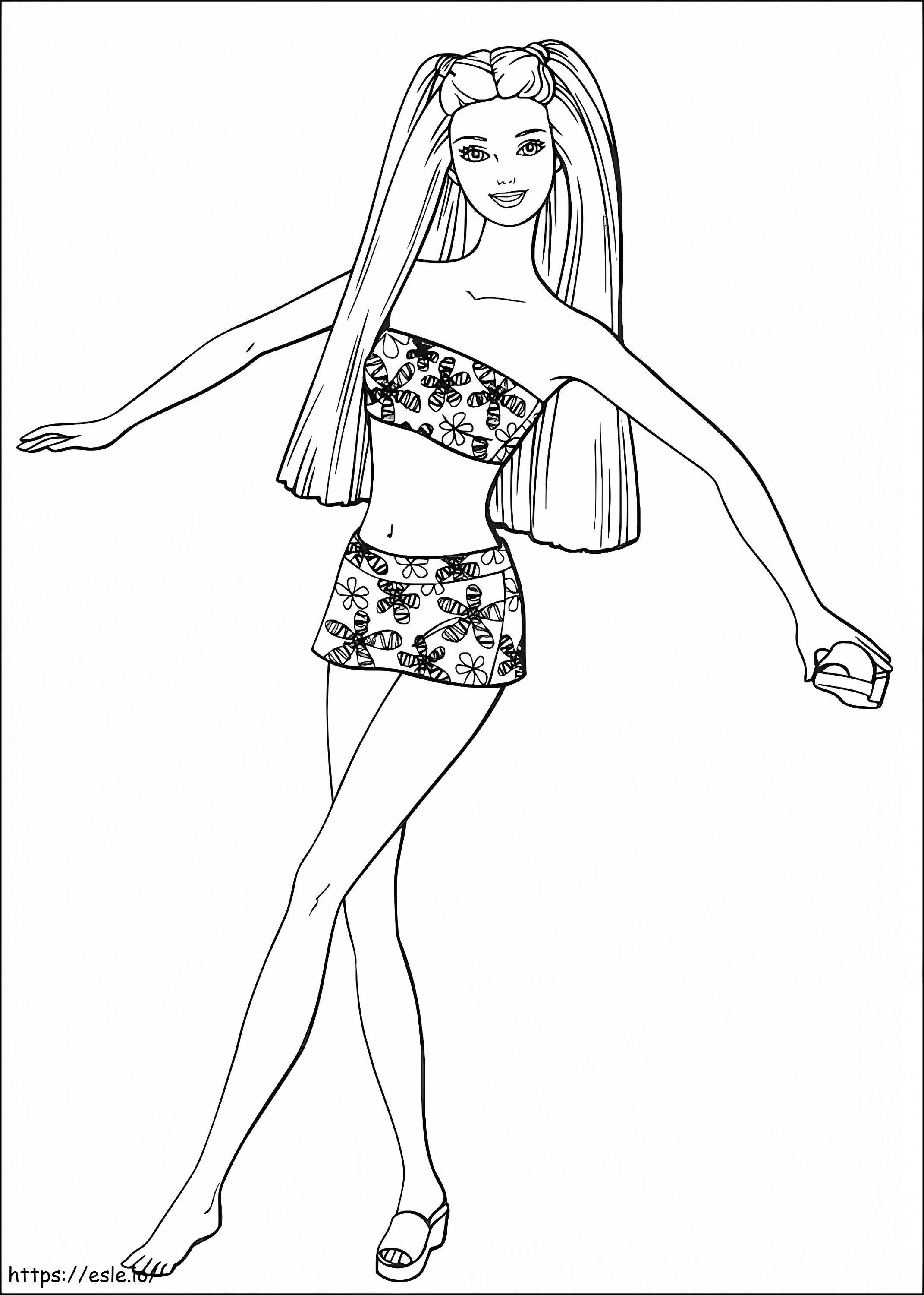 1533787414 Barbie Com Trajes De Banho A4 para colorir