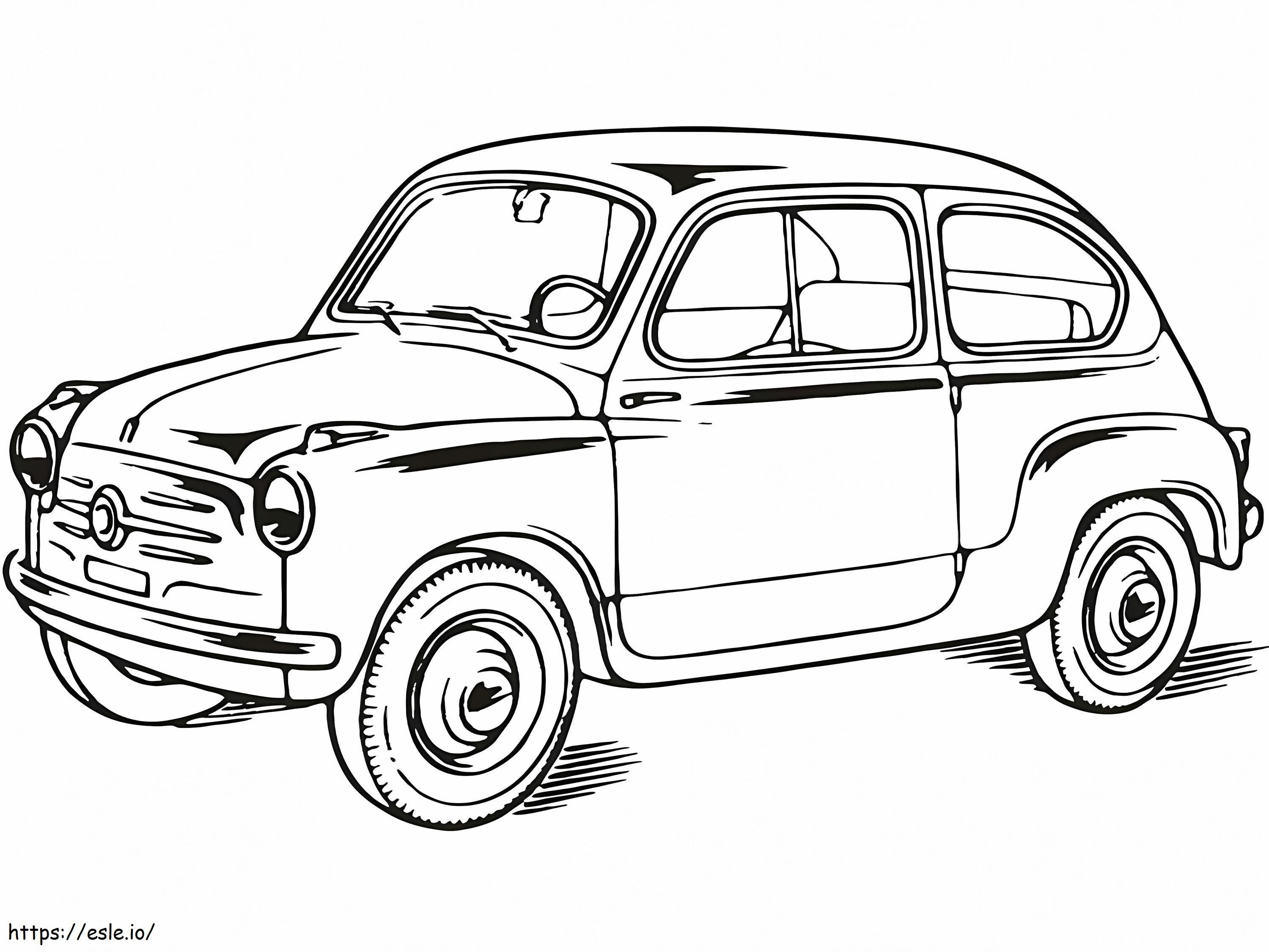 Fiat 600 coloring page