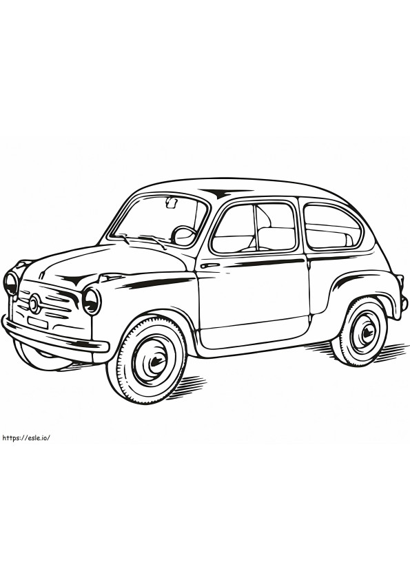 Fiat 600 coloring page
