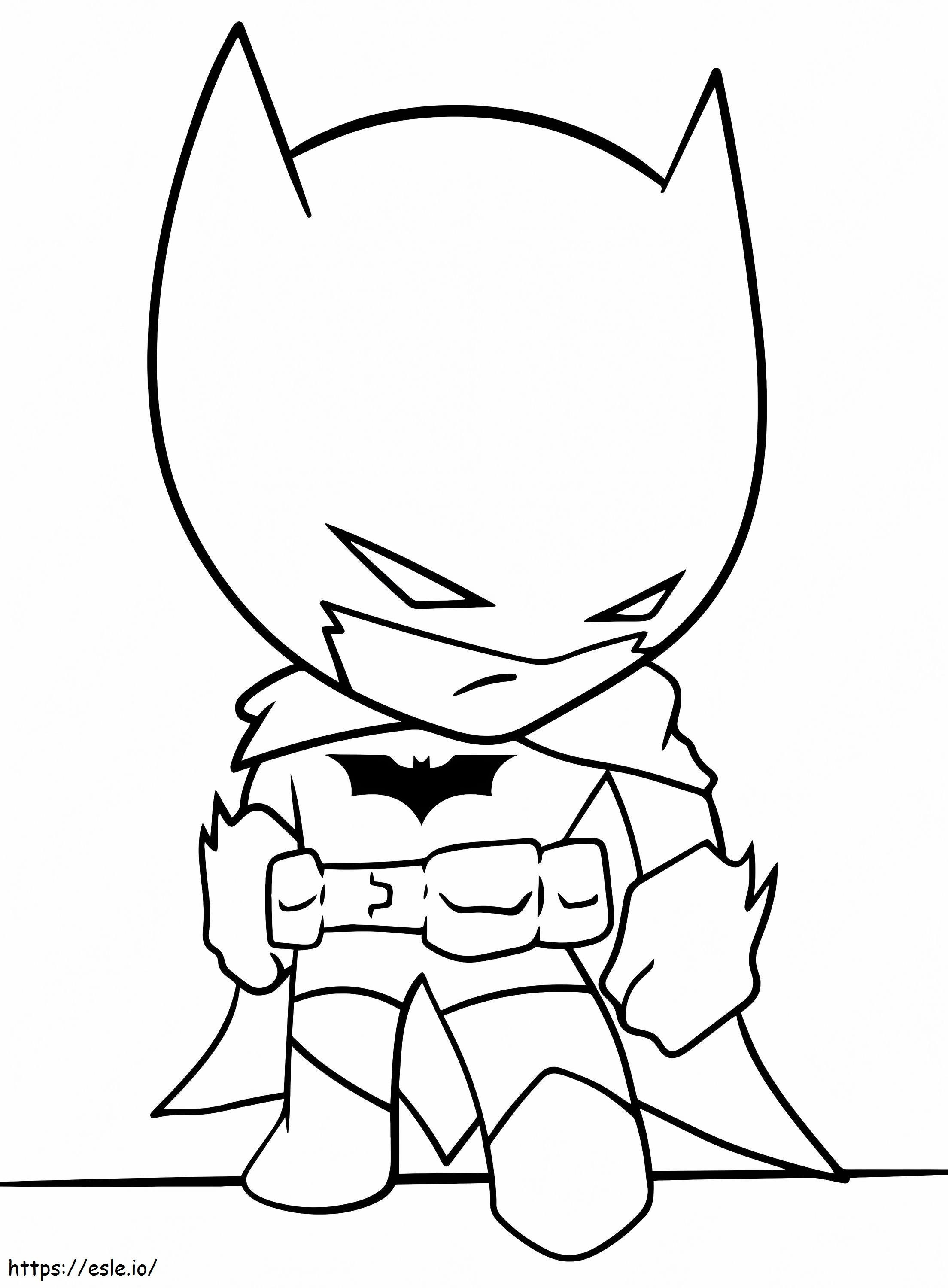 Coloriage Petit Batman en colère à imprimer dessin