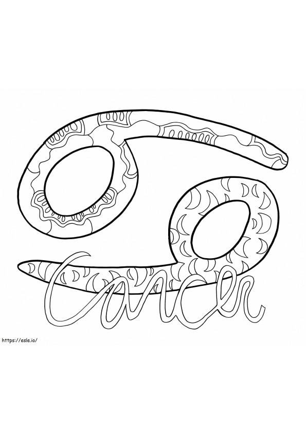 Free Cancer Zodiac coloring page