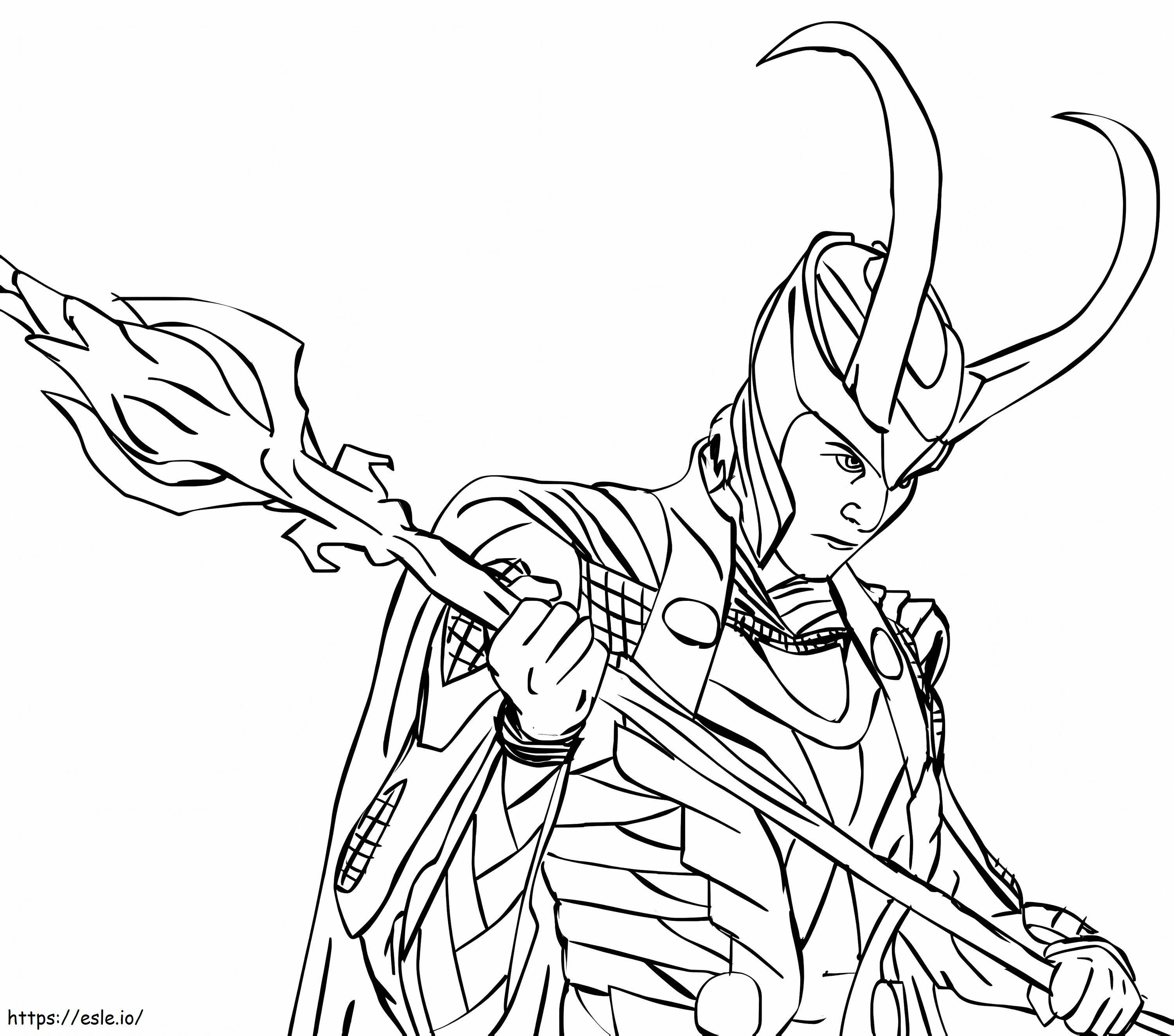 Coloriage Marvel Loki à imprimer dessin