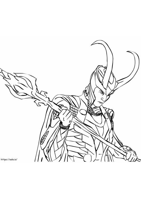 Marvel Loki de colorat