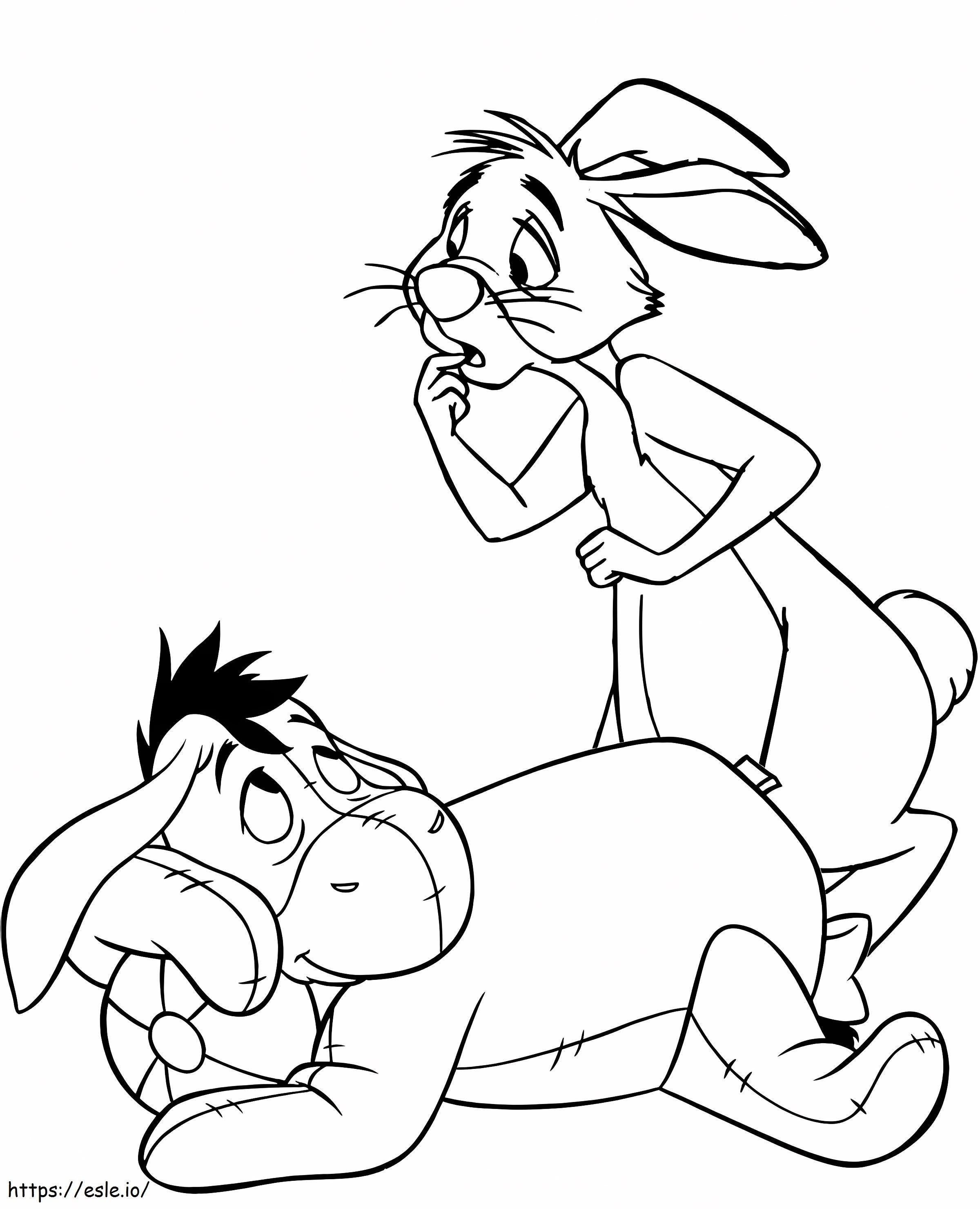1526806958 Eeyore And Rabbit Pooh coloring page