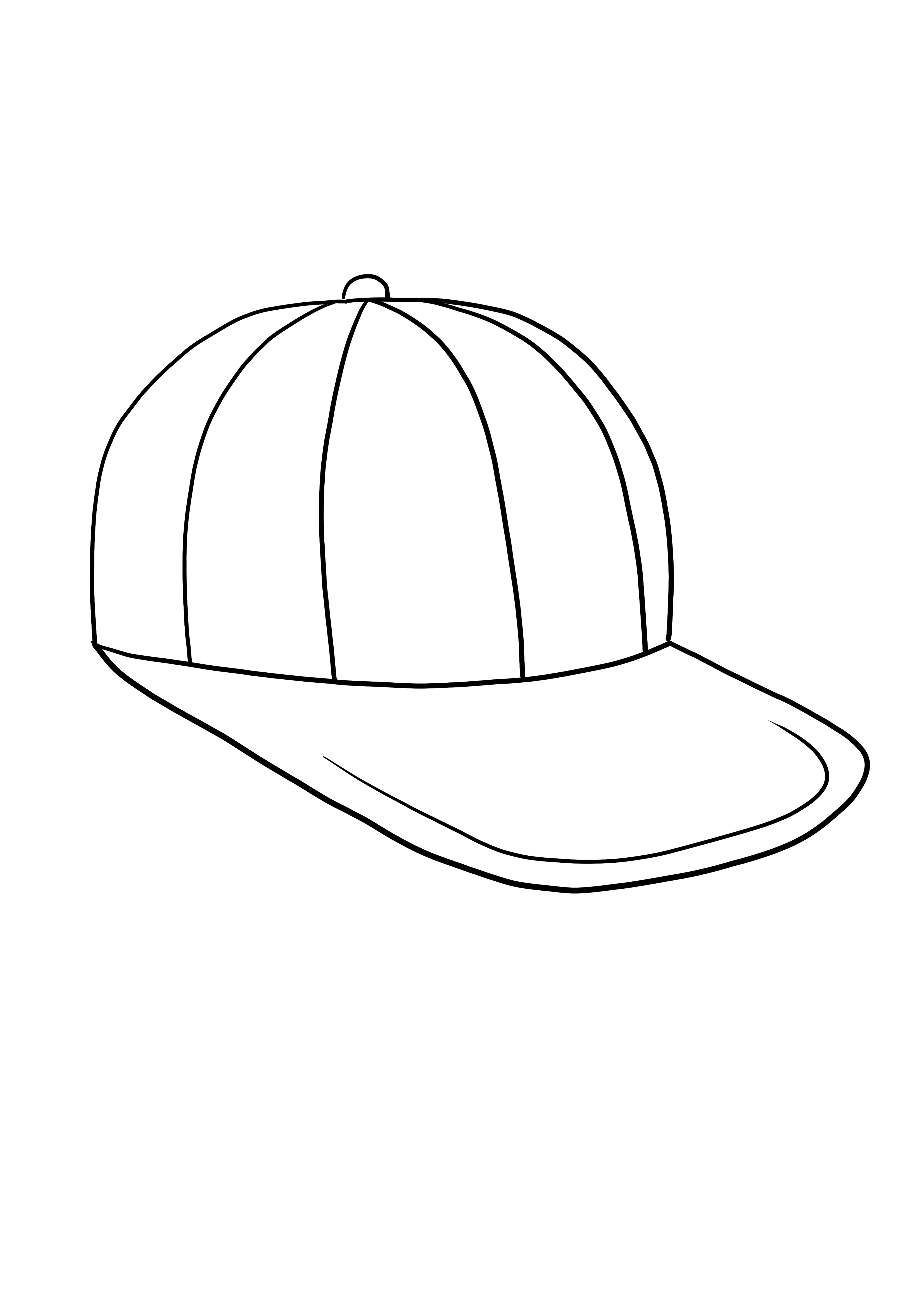 Immagine stampabile gratuita del berretto da baseball